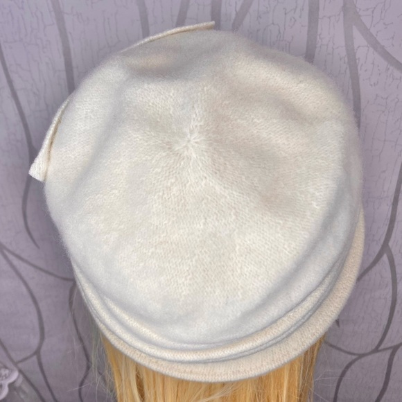 🎀🌷 Cream White Wool 3D Floral Hat 🌷🎀 NWT - Picture 7 of 9